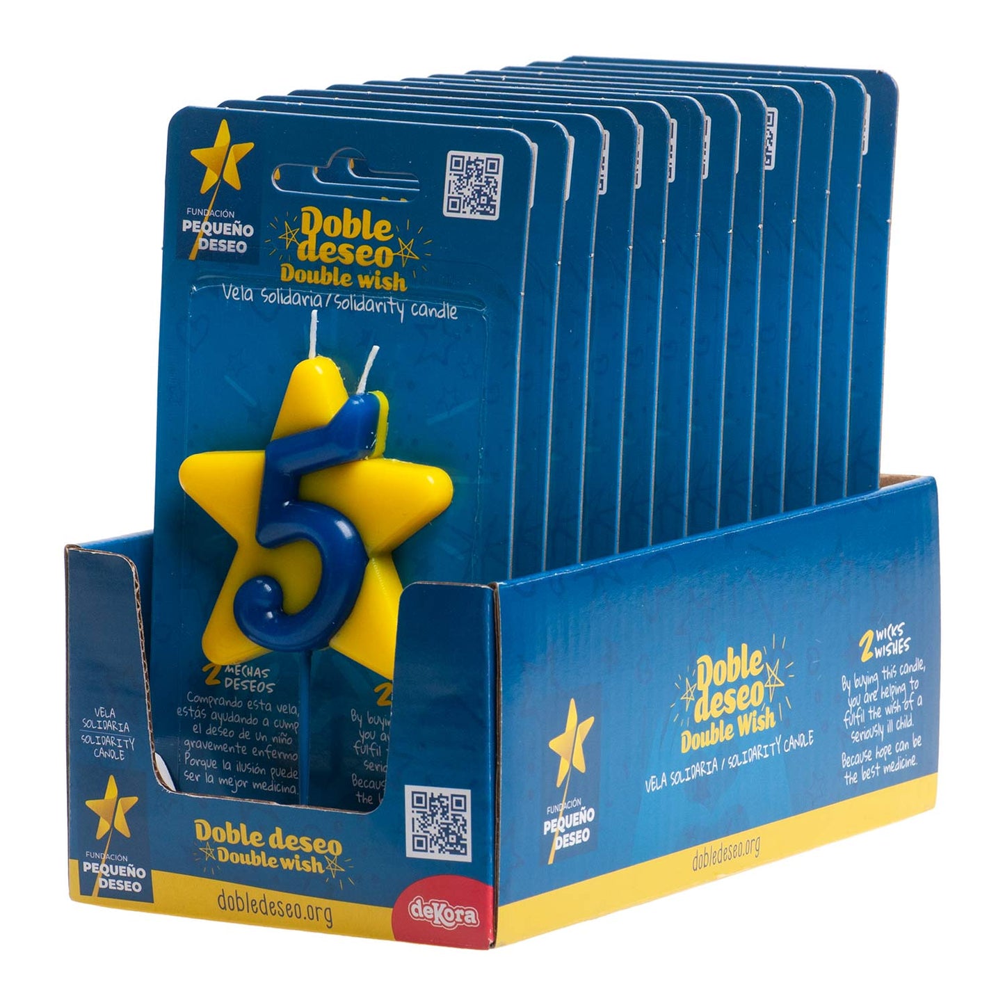 VELA ANIVERSÁRIO SOLIDÁRIA ESTRELA DESEJO DUPLO | Nº5