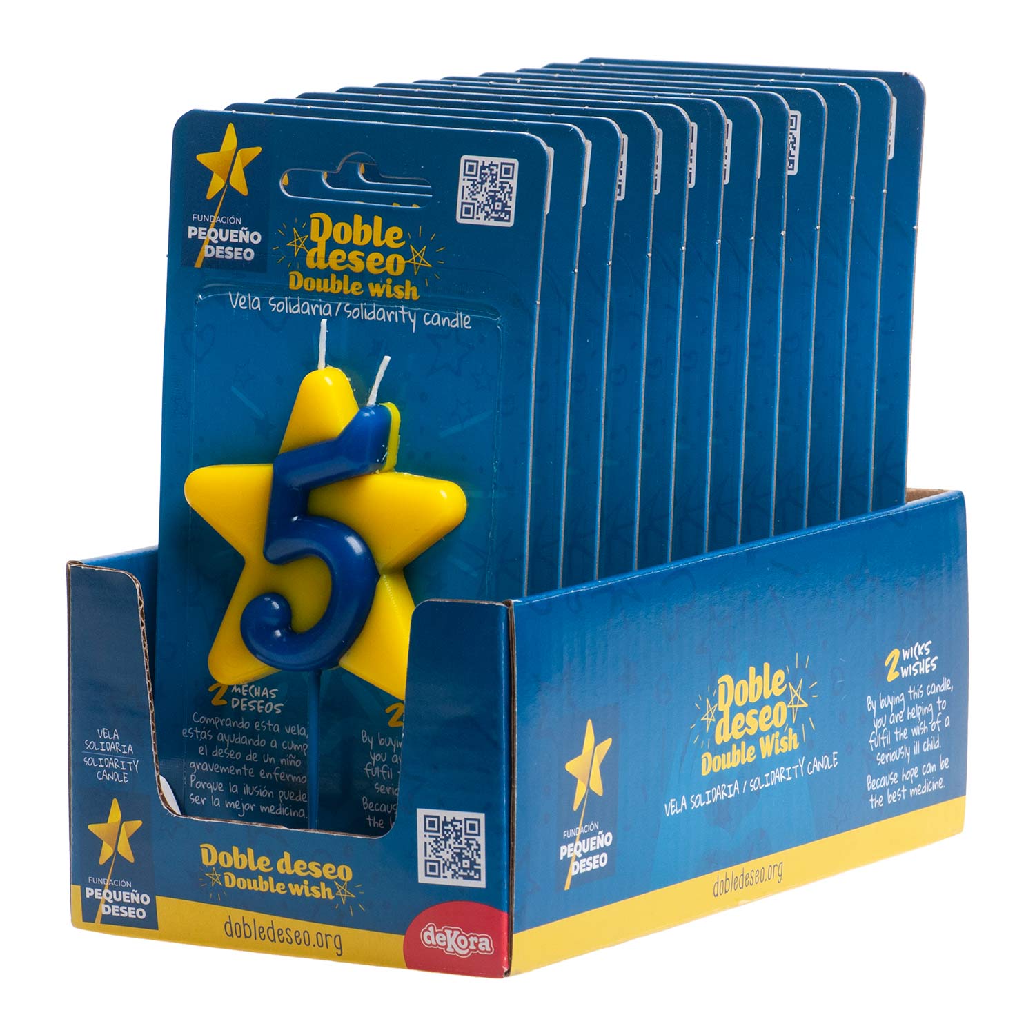 VELA ANIVERSÁRIO SOLIDÁRIA ESTRELA DESEJO DUPLO | Nº5