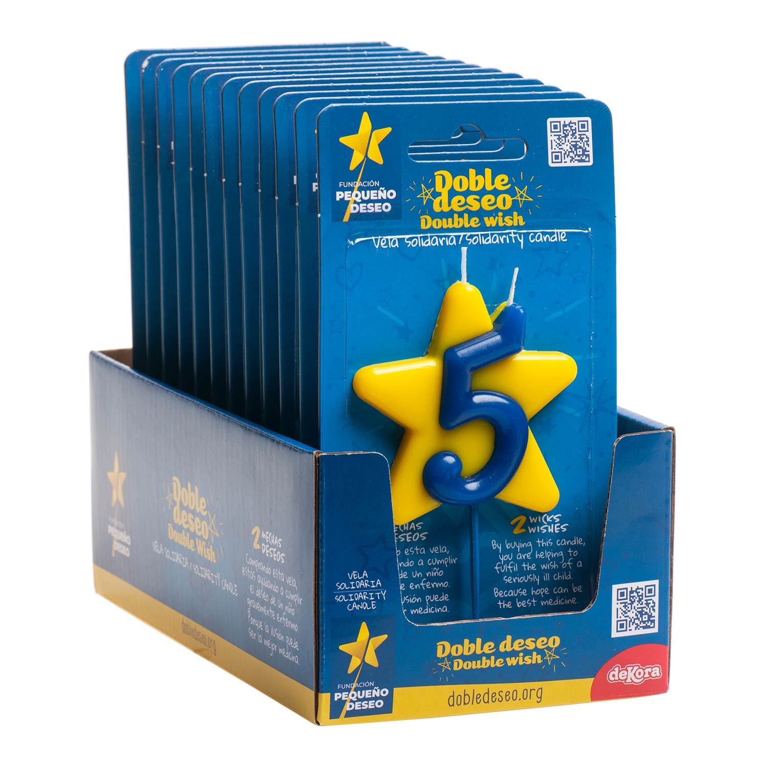 VELA ANIVERSÁRIO SOLIDÁRIA ESTRELA DESEJO DUPLO | Nº5