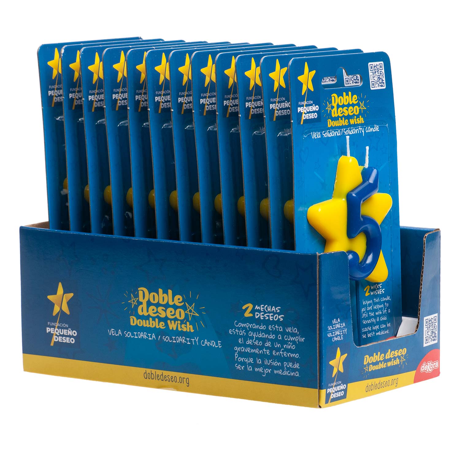 VELA ANIVERSÁRIO SOLIDÁRIA ESTRELA DESEJO DUPLO | Nº5