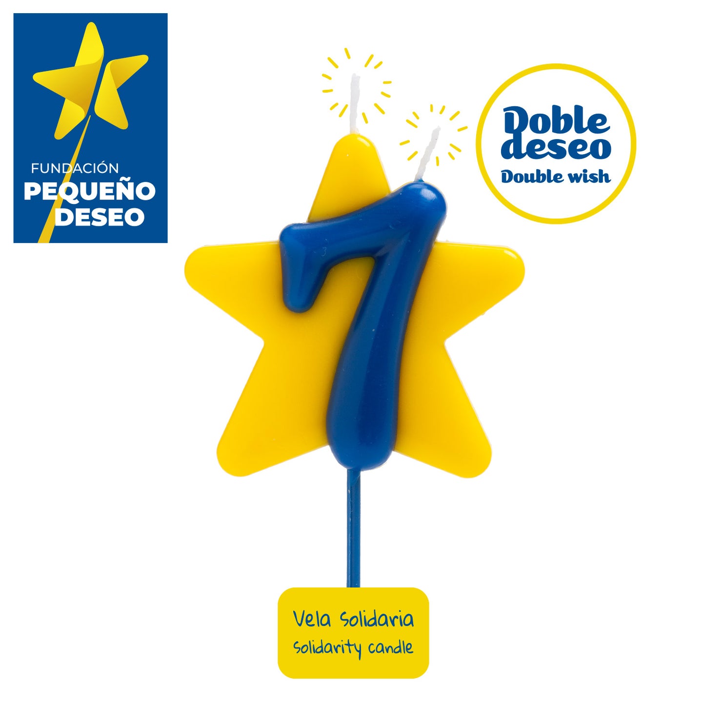 DOUBLE STAR SOLIDARITY BIRTHDAY CANDLE | Nº7