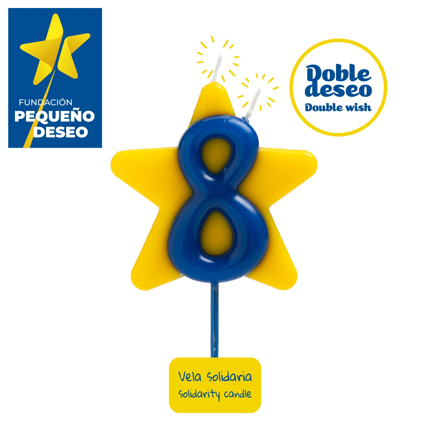DOUBLE STAR SOLIDARITY BIRTHDAY CANDLE | Nº8