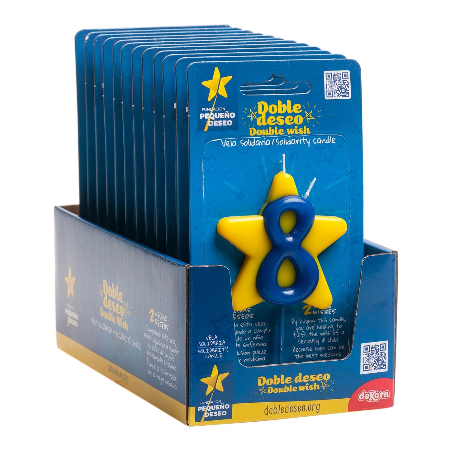 VELA ANIVERSÁRIO SOLIDÁRIA ESTRELA DESEJO DUPLO | Nº8