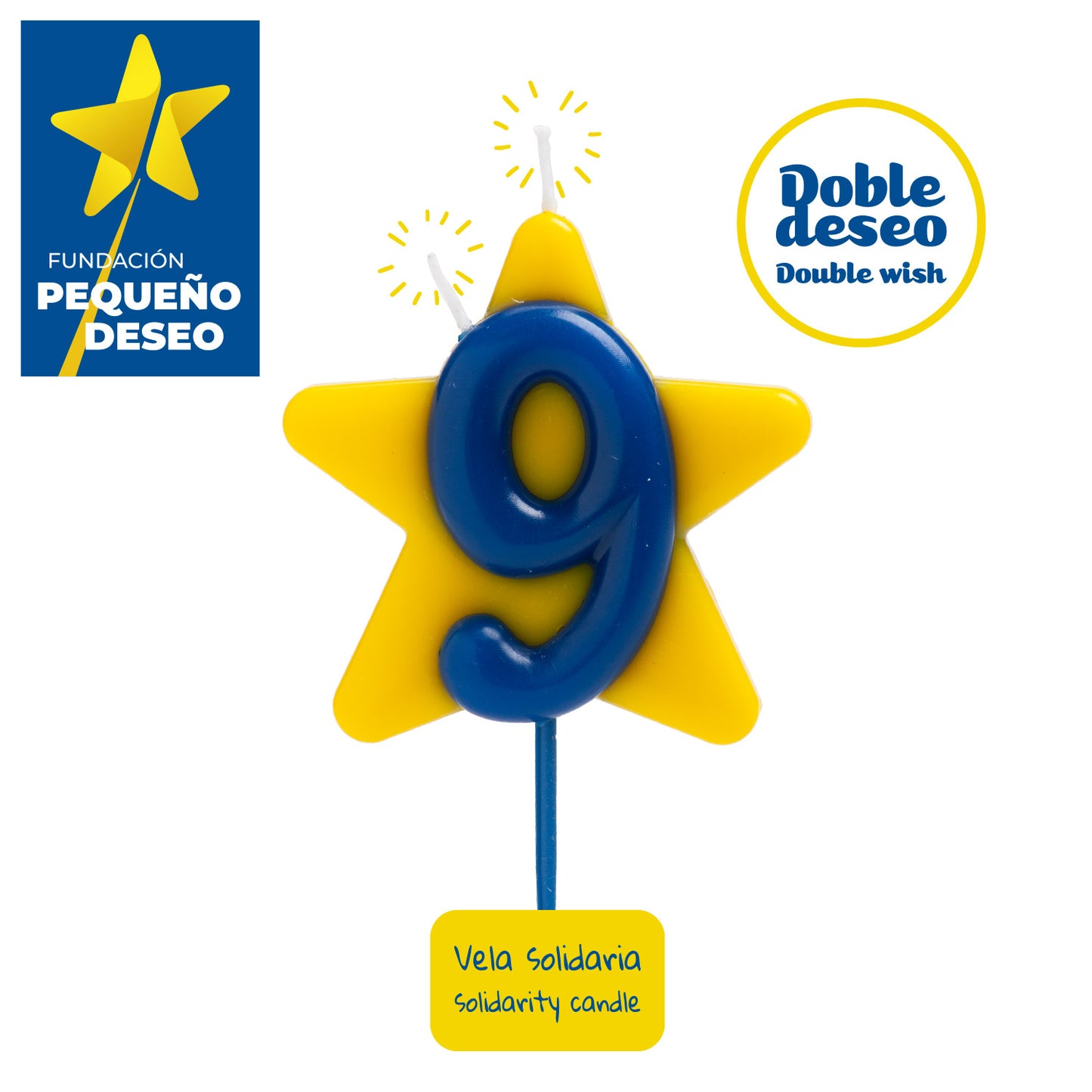 DOUBLE STAR SOLIDARITY BIRTHDAY CANDLE | Nº9