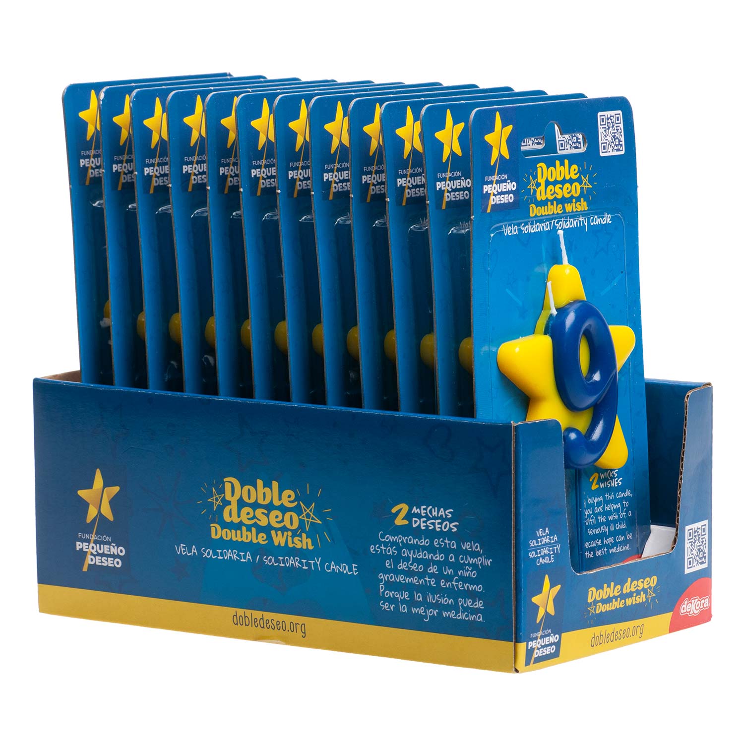 VELA ANIVERSÁRIO SOLIDÁRIA ESTRELA DESEJO DUPLO | Nº9