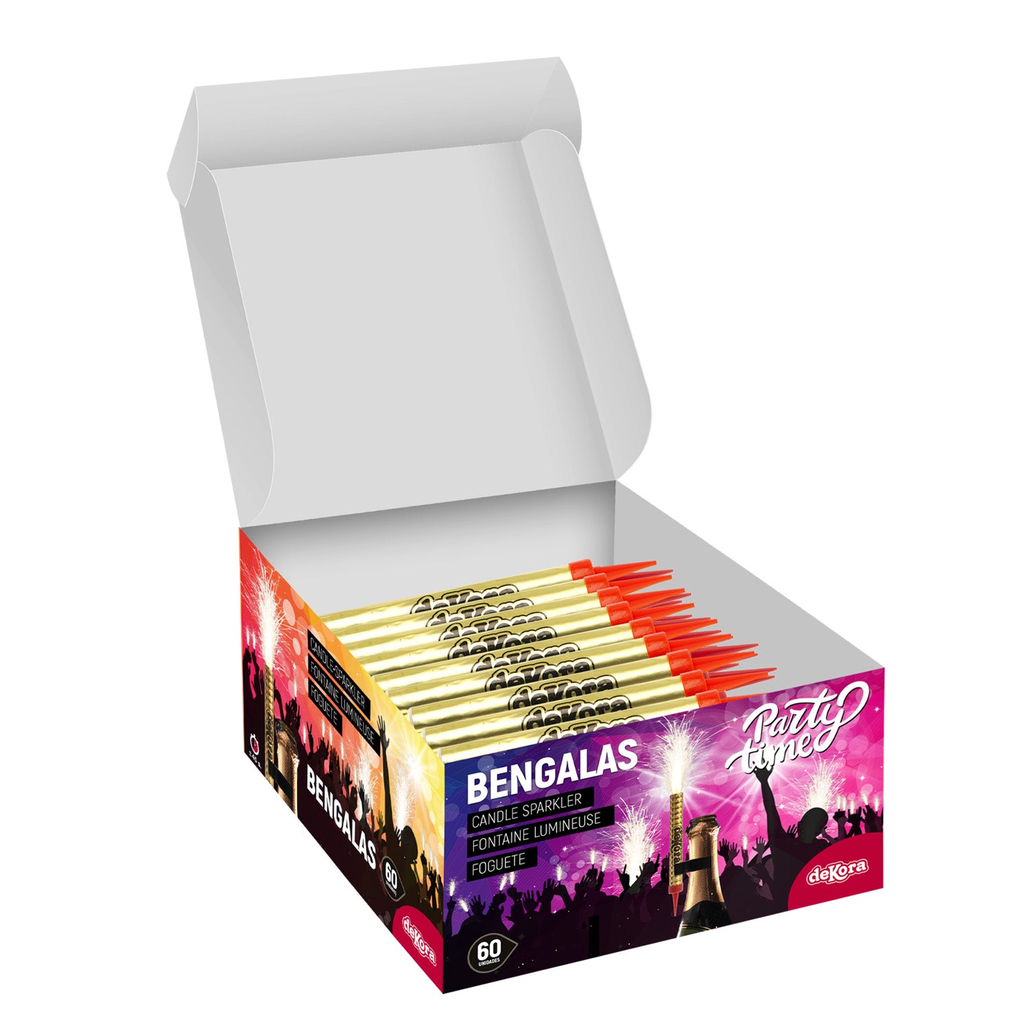 SCATOLA 60 FONTE DI LUCE DORATI 12CM