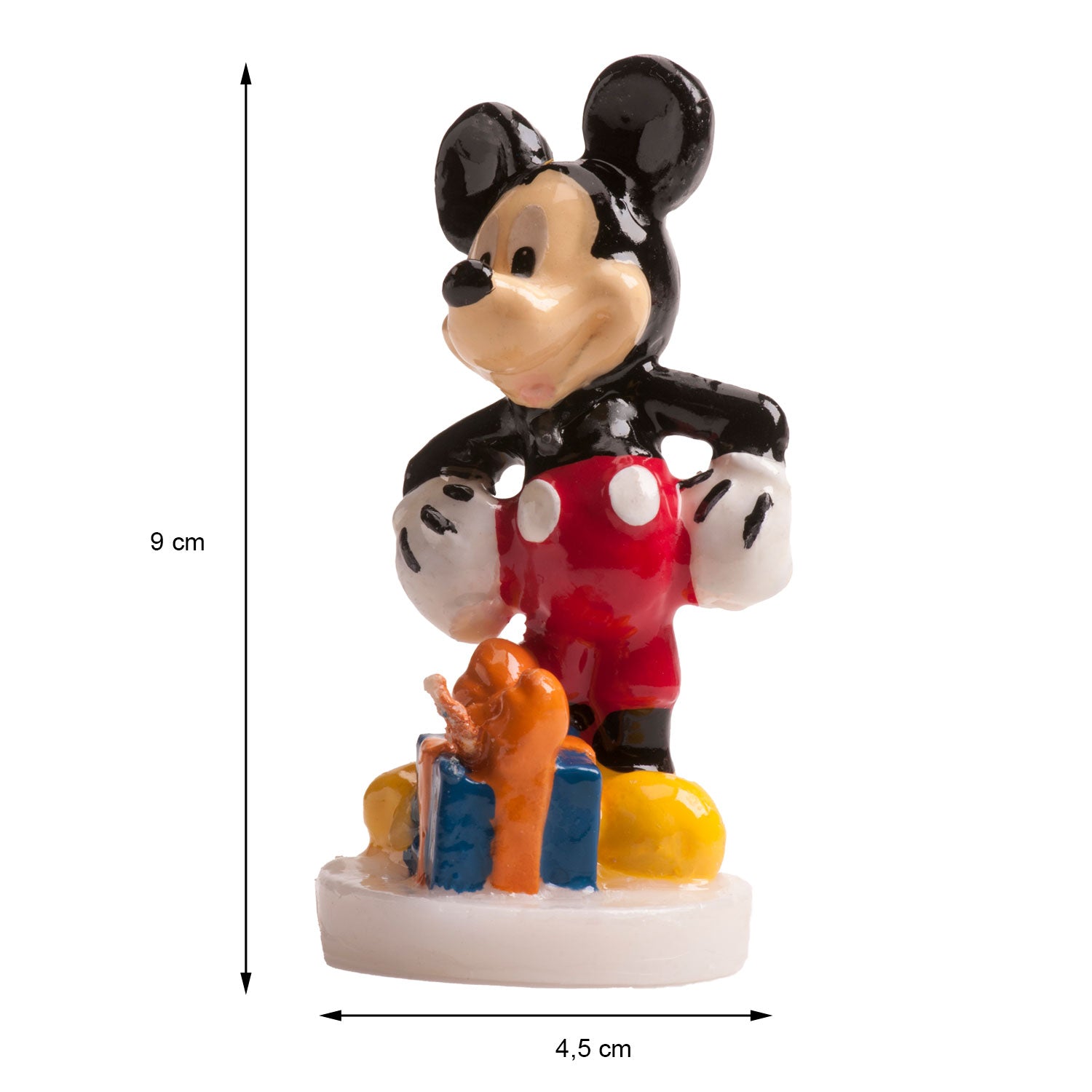 DISPLAY 6 VELAS 3D ANIVERSÁRIO MICKEY MOUSE 8CM