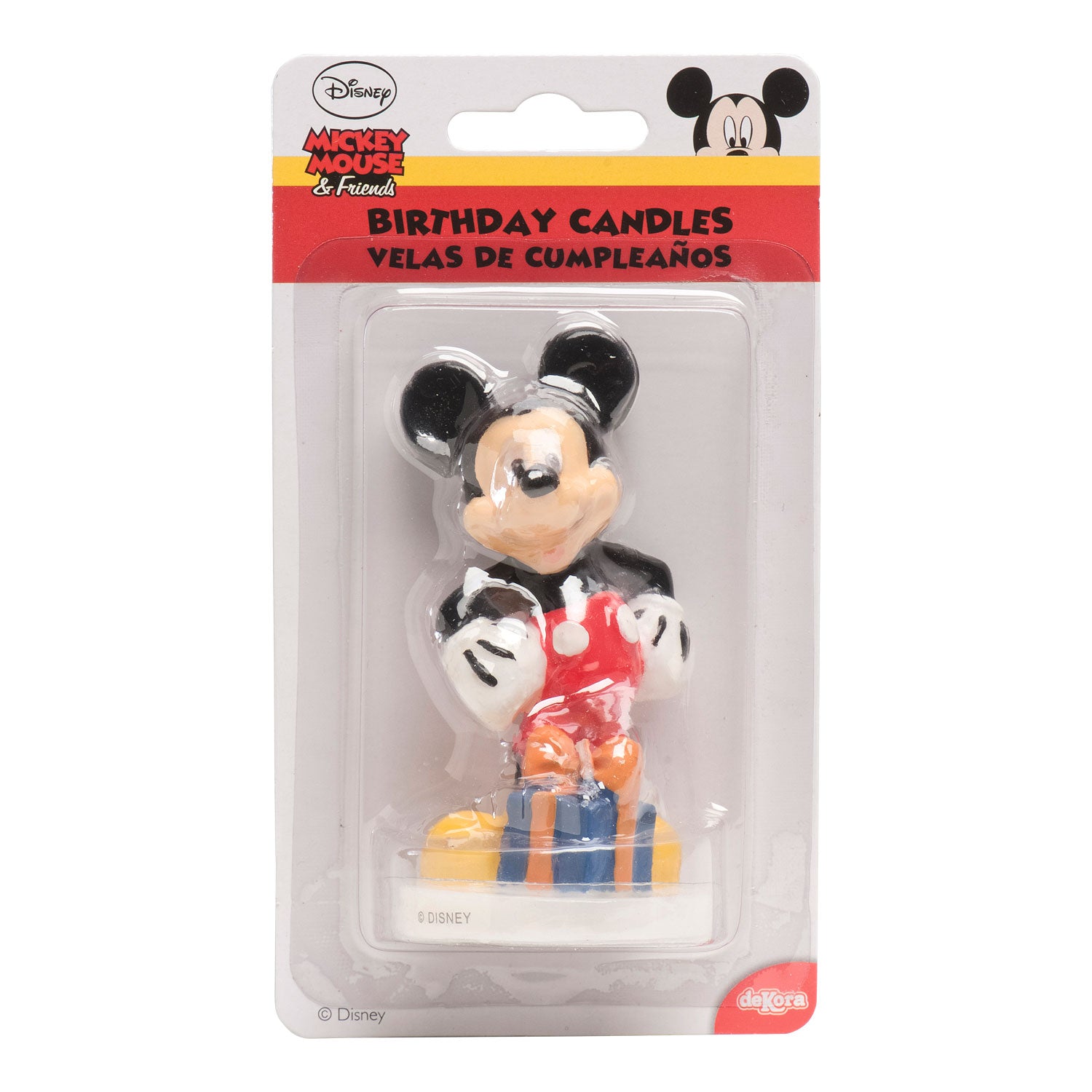 DISPLAY 6 VELAS 3D ANIVERSÁRIO MICKEY MOUSE 8CM