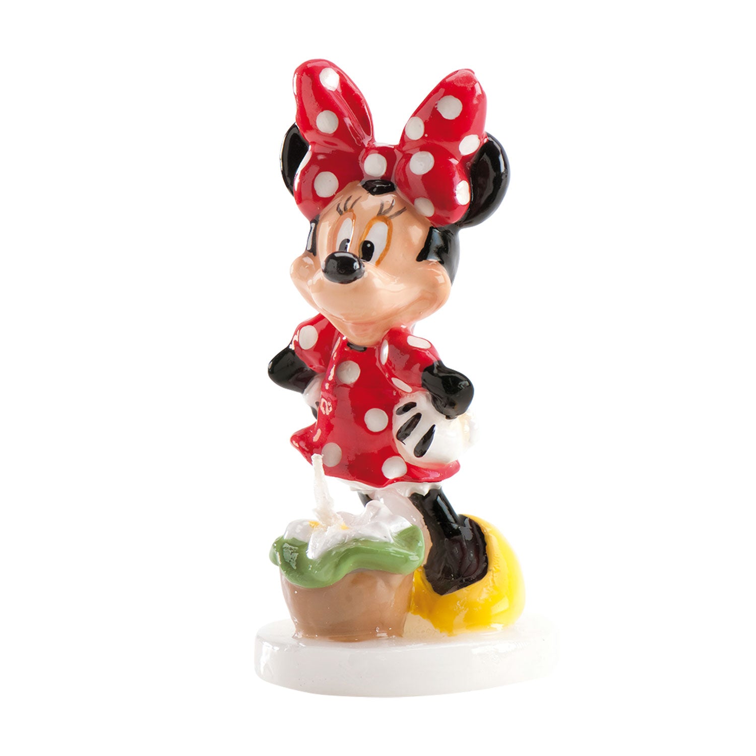 DISPLAY 6 VELAS 3D ANIVERSÁRIO MINNIE 8CM