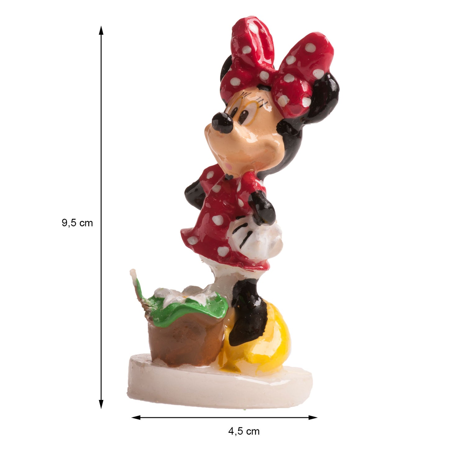 DISPLAY 6 VELAS 3D ANIVERSÁRIO MINNIE 8CM