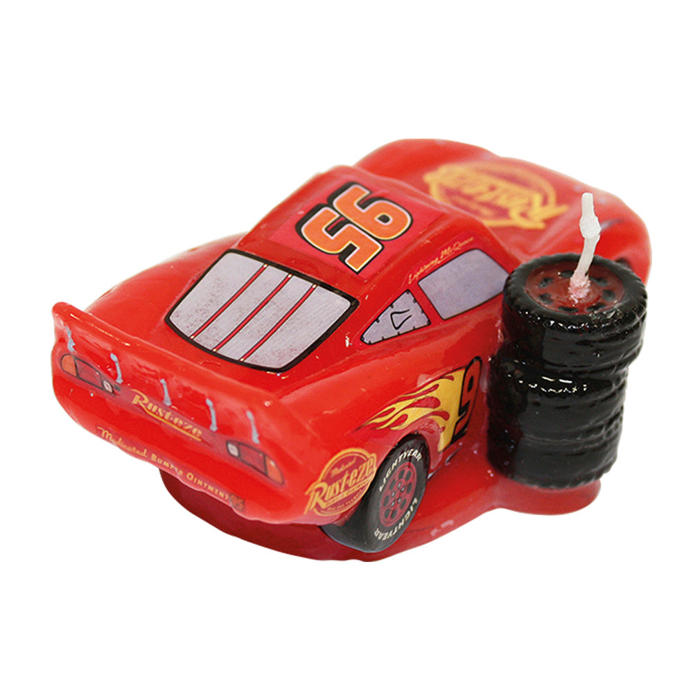 DISPLAY 6 3D BIRTHDAY CANDLES CARS 8,5CM