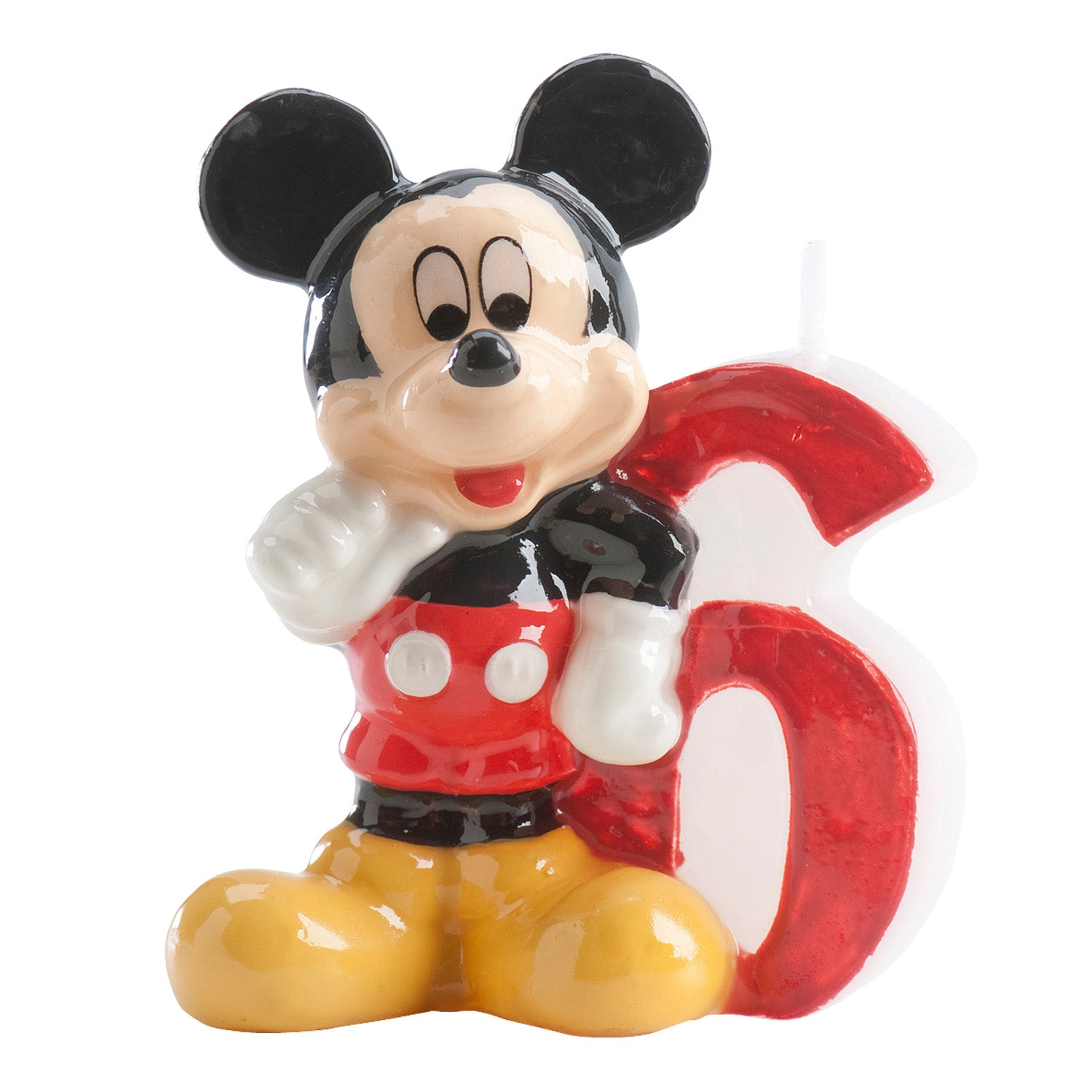 VELA ANIVERSÁRIO 3D MICKEY MOUSE | Nº 6 | 6,5CM