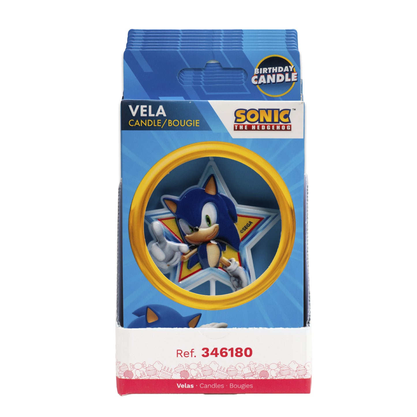 CANDELE DI COMPLEANNO SONIC