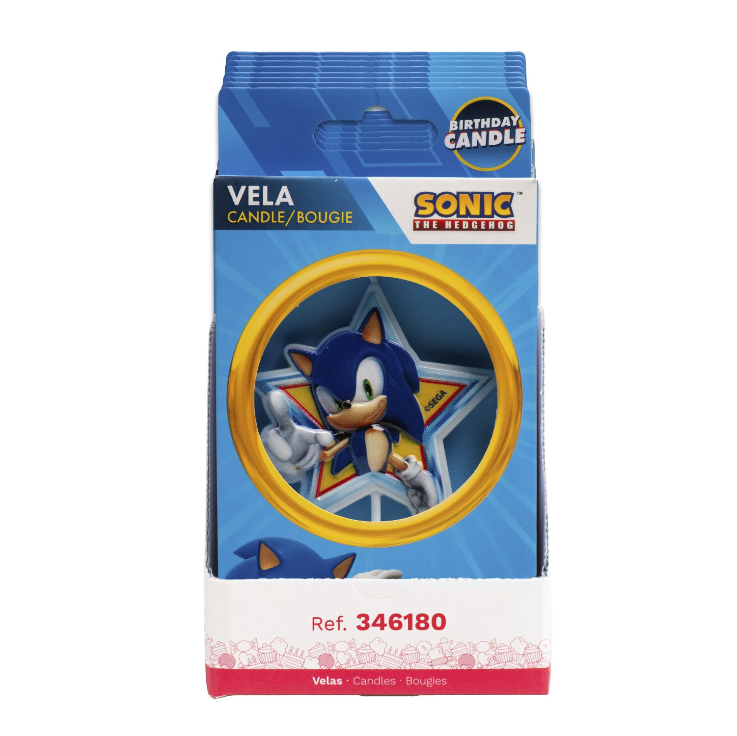 VELA DE CUMPLEAÑOS SONIC