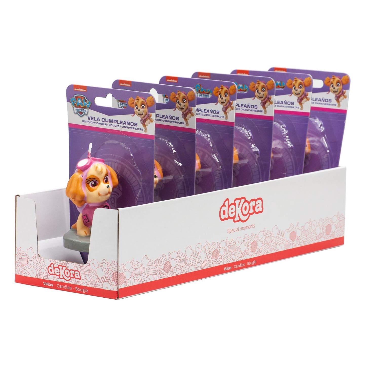 VELA ANIVERSÁRIO 3D SKYE PATRULHA PATA 7CM