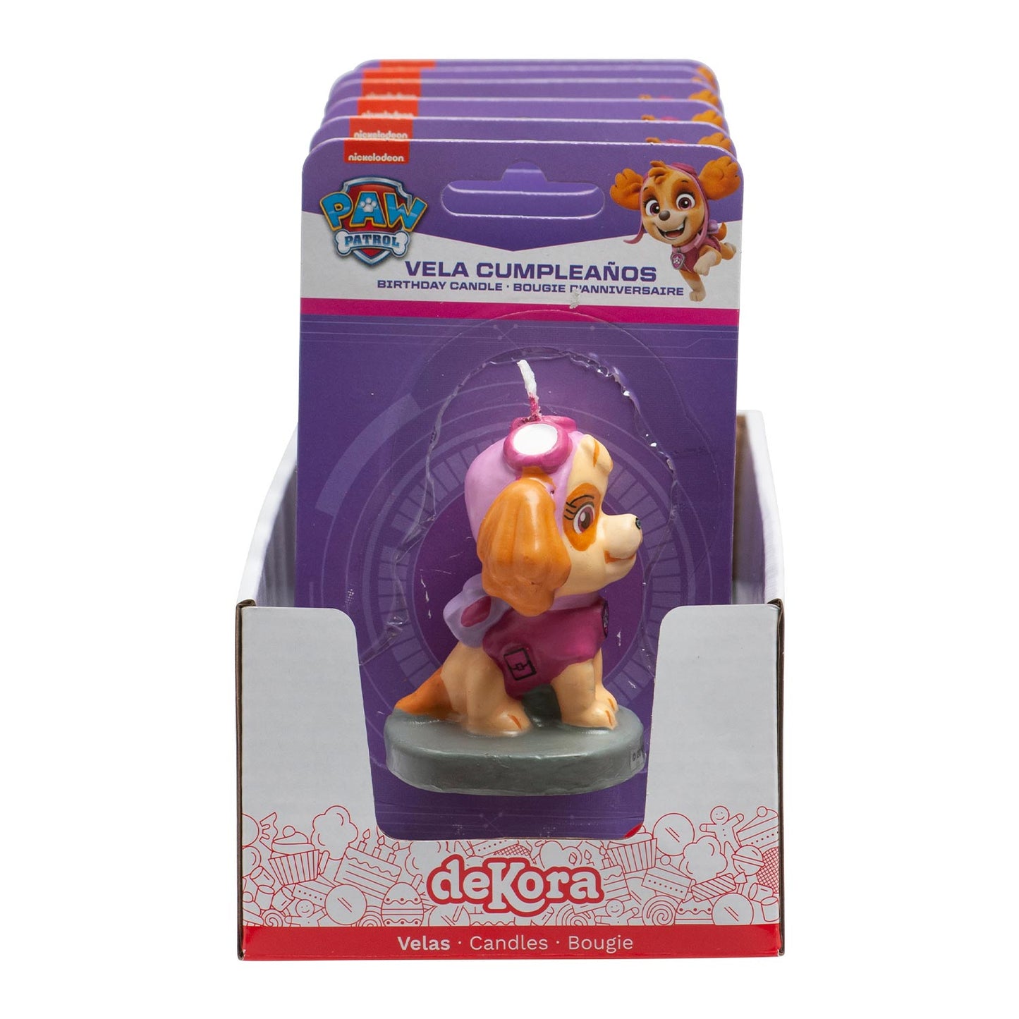 VELA ANIVERSÁRIO 3D SKYE PATRULHA PATA 7CM