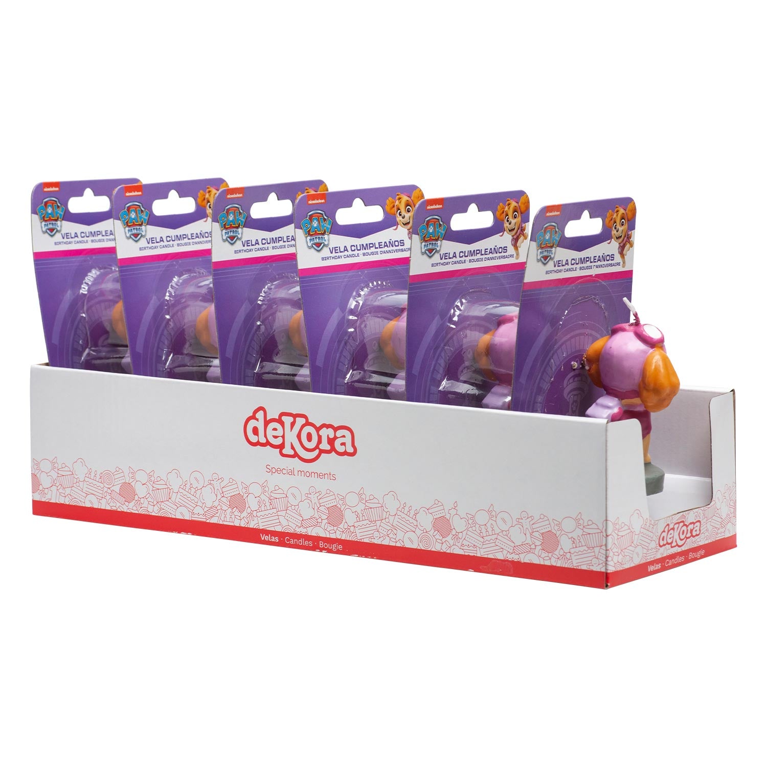VELA ANIVERSÁRIO 3D SKYE PATRULHA PATA 7CM