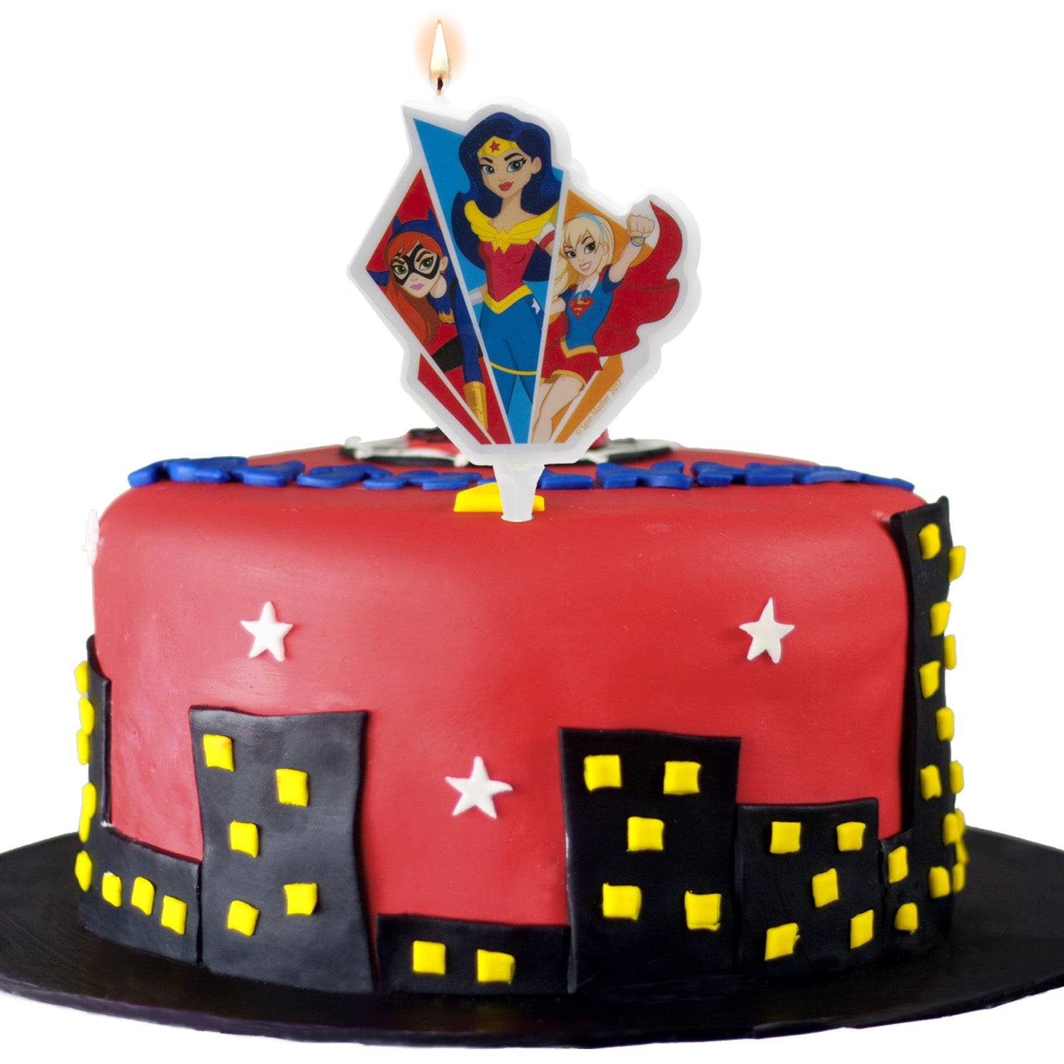 DISPLAY 12 CANDLES 2D SUPER HERO GIRLS 7,5CM