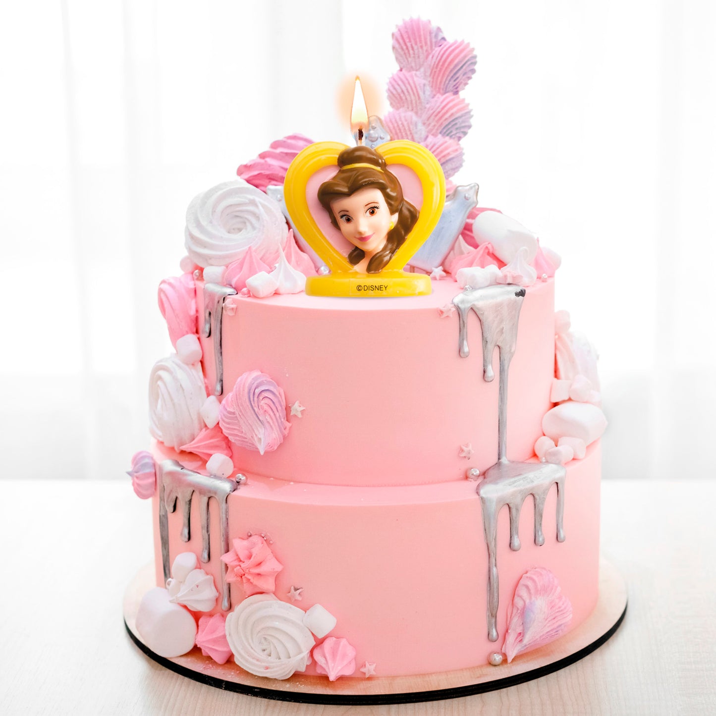 DISPLAY 8 BEAUTY HEART 3D BIRTHDAY CANDLES 5,5 CM