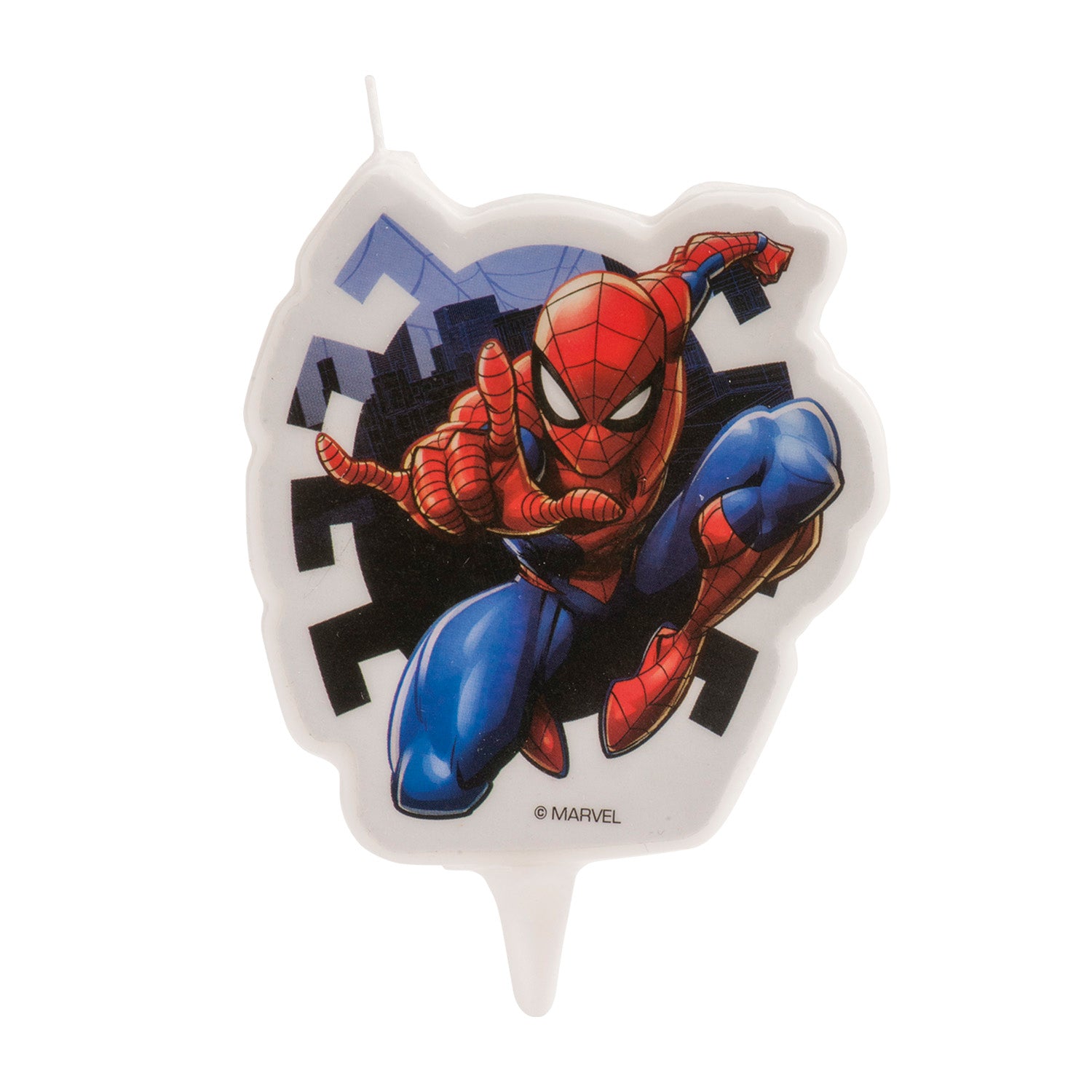 DISPLAY 12 VELAS 2D CUMPLEAÑOS SPIDERMAN 7CM*