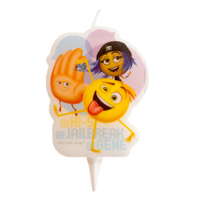 DISPLAY 12 VELAS ANIVERSÁRIO 2D EMOJI 7,5 CM