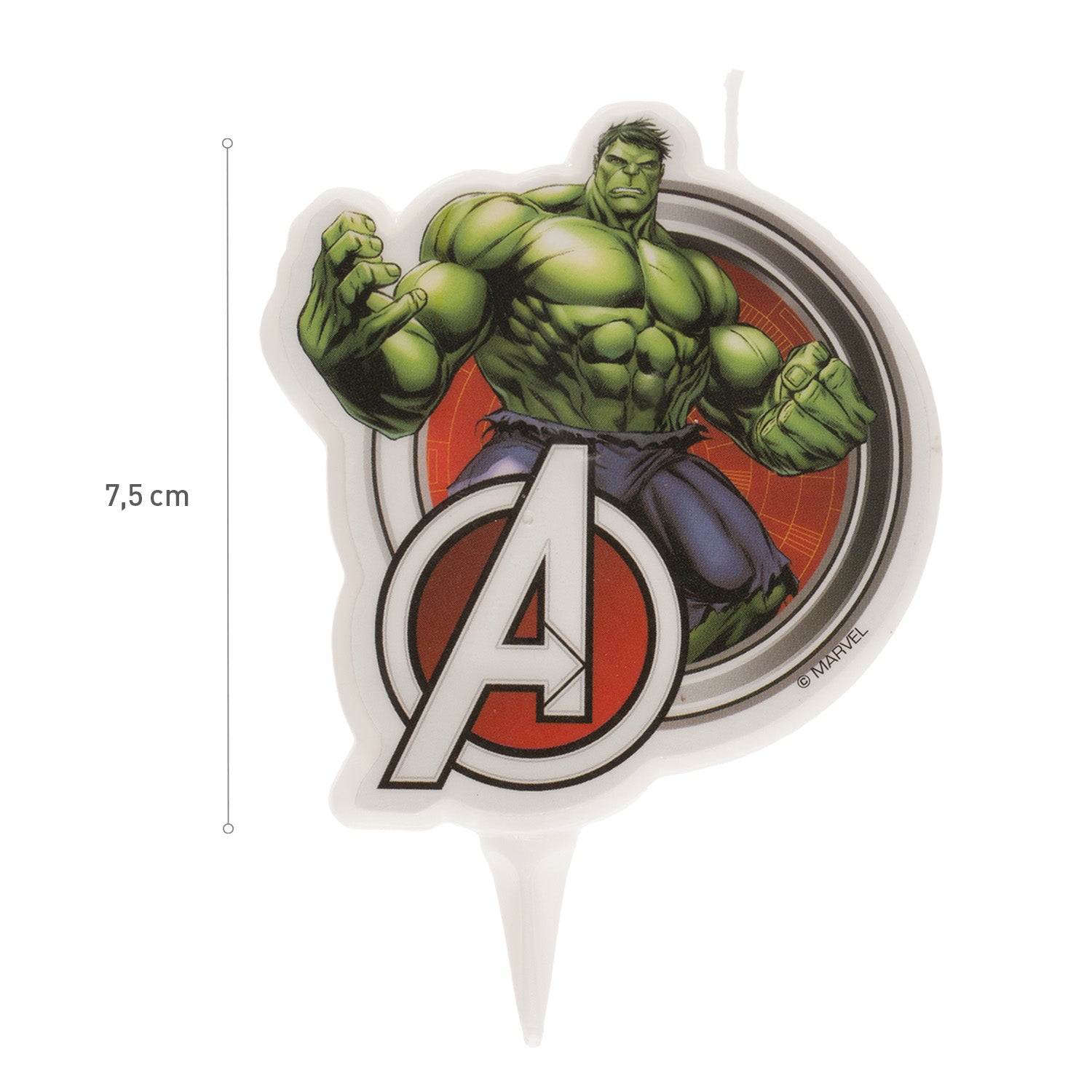 DISPLAY 12 VELAS ANIVERSÁRIO 2D HULK 9 CM