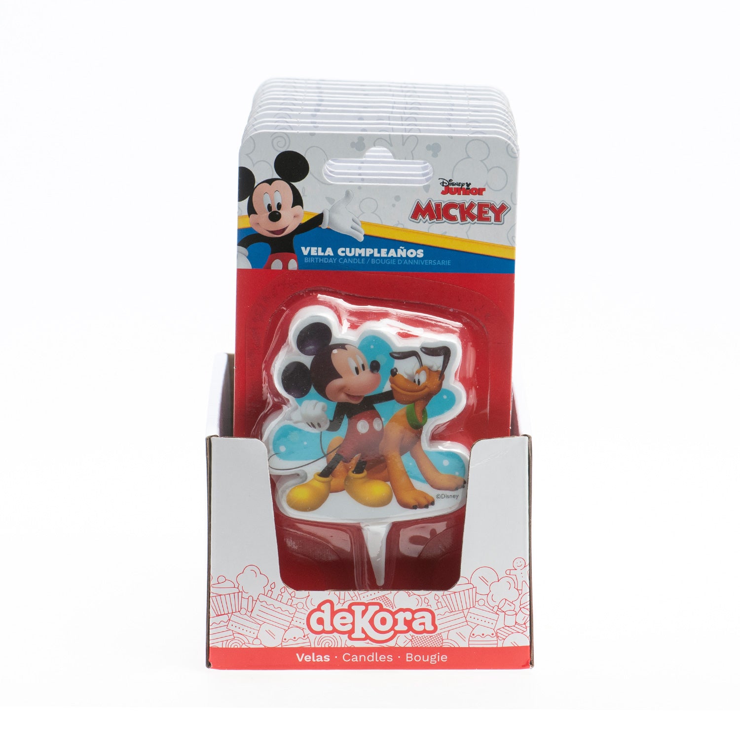 VELA CUMPLEAÑOS 2D MICKEY MOUSE Y PLUTO 7,5CM