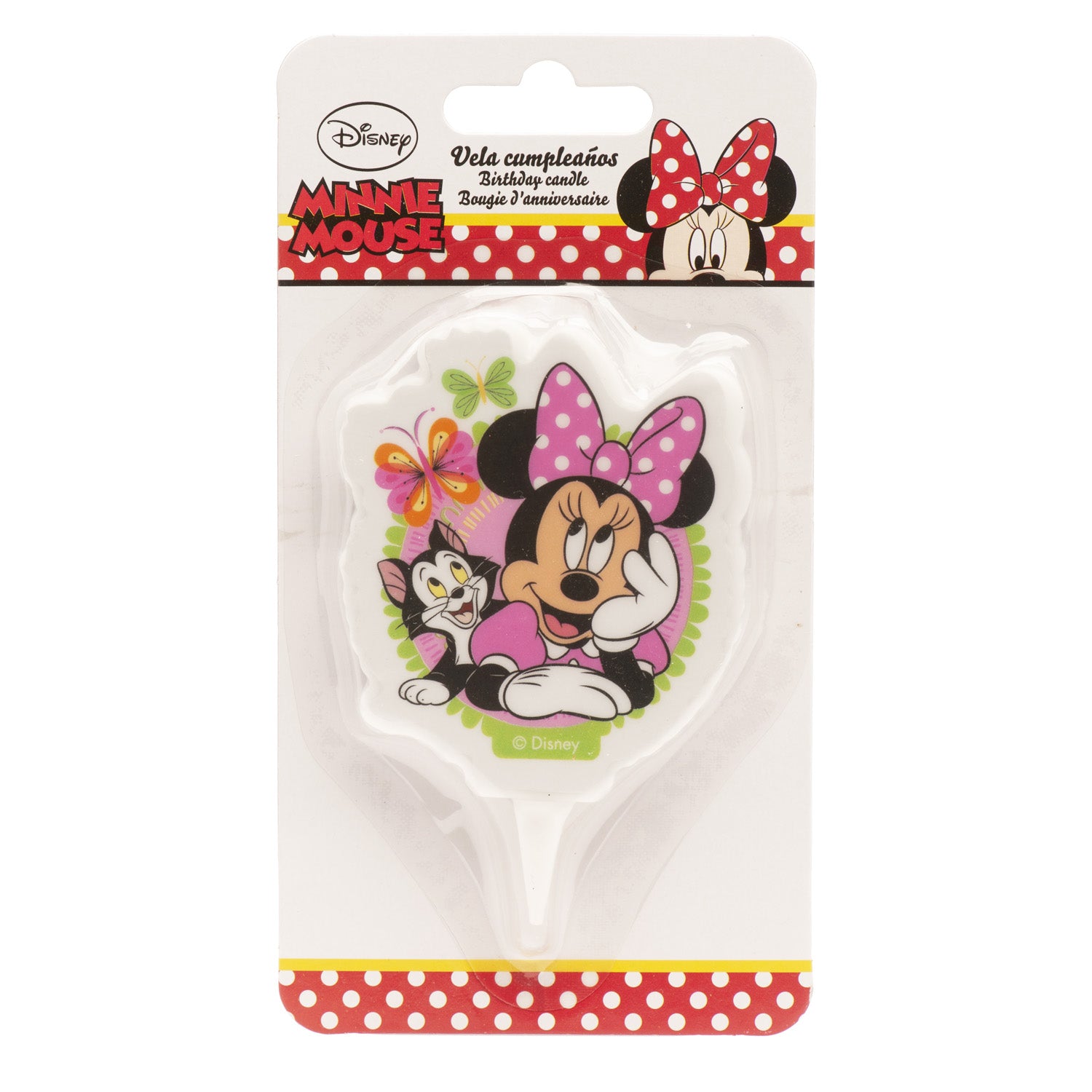VELA ANIVERSÁRIO 2D MINNIE MOUSE 7,5CM