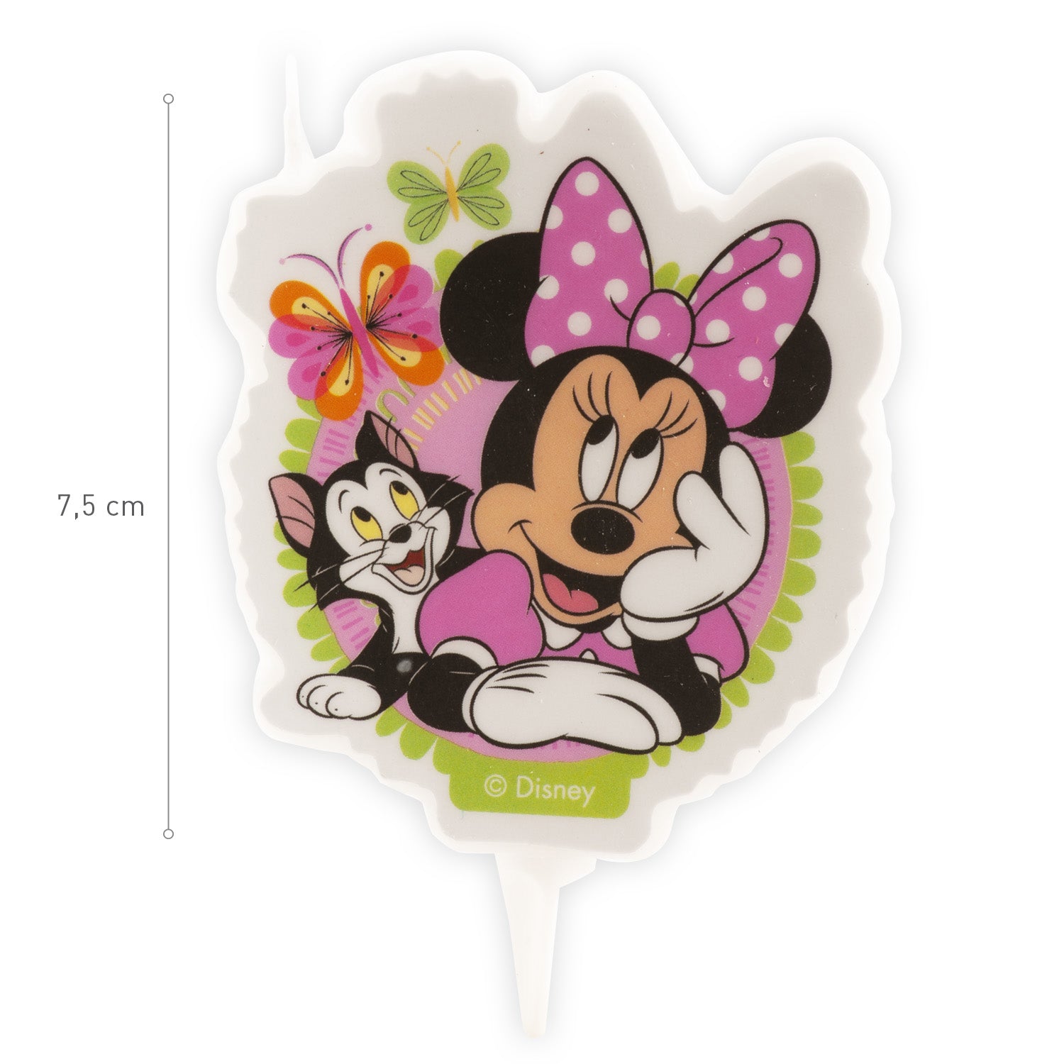 VELA ANIVERSÁRIO 2D MINNIE MOUSE 7,5CM