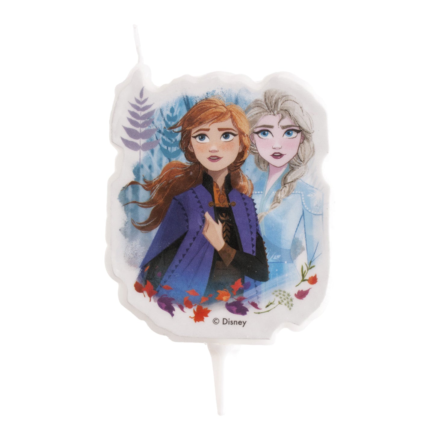 DISPLAY 12 FROZEN II 2D BIRTHDAY CANDLES 7,5 CM