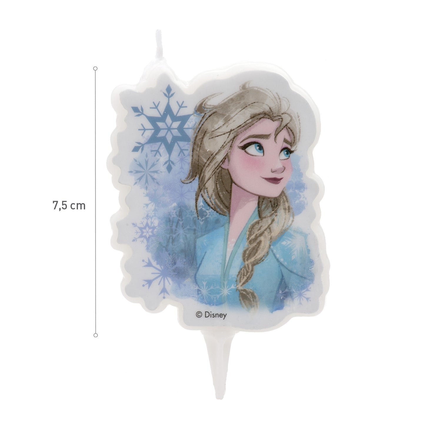 VELA ANIVERSÁRIO 2D ELSA FROZEN 2 7,5CM
