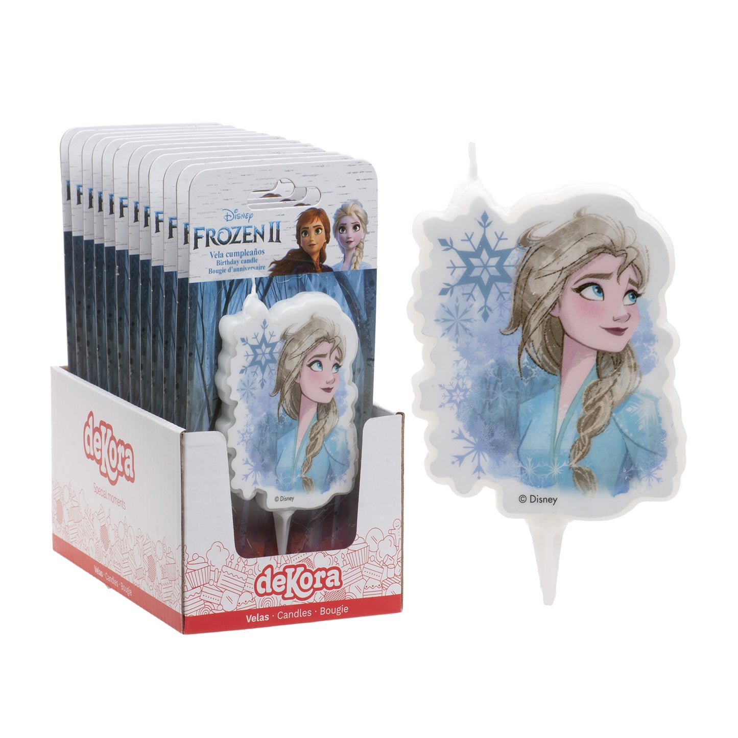 VELA ANIVERSÁRIO 2D ELSA FROZEN 2 7,5CM