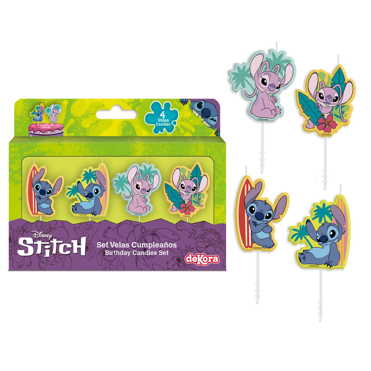 BOUGIE ANNIVERSAIRE STITCH 4U