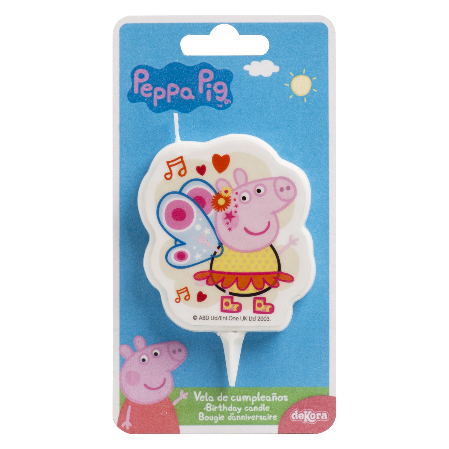 BOUGIE ANNIVERSAIRE 2D PEPPA PIG 7,5CM
