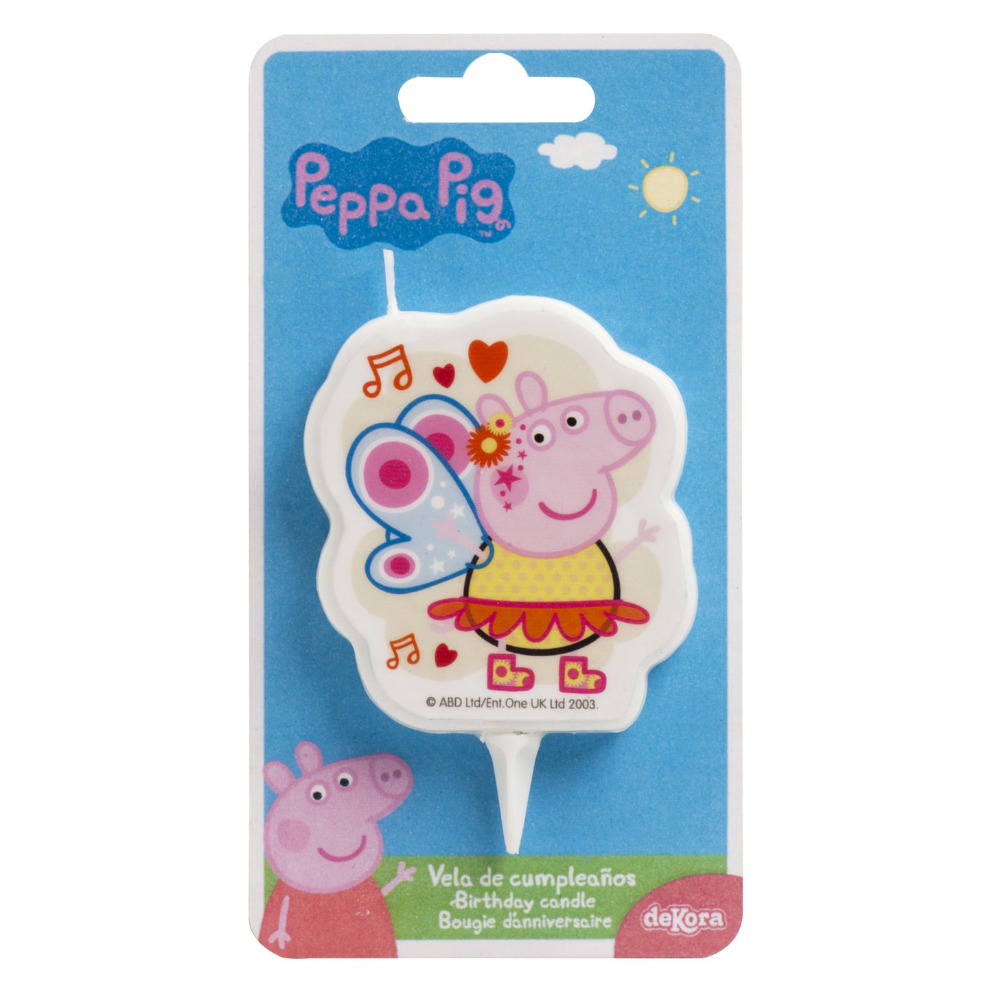 BOUGIE ANNIVERSAIRE 2D PEPPA PIG 7,5CM