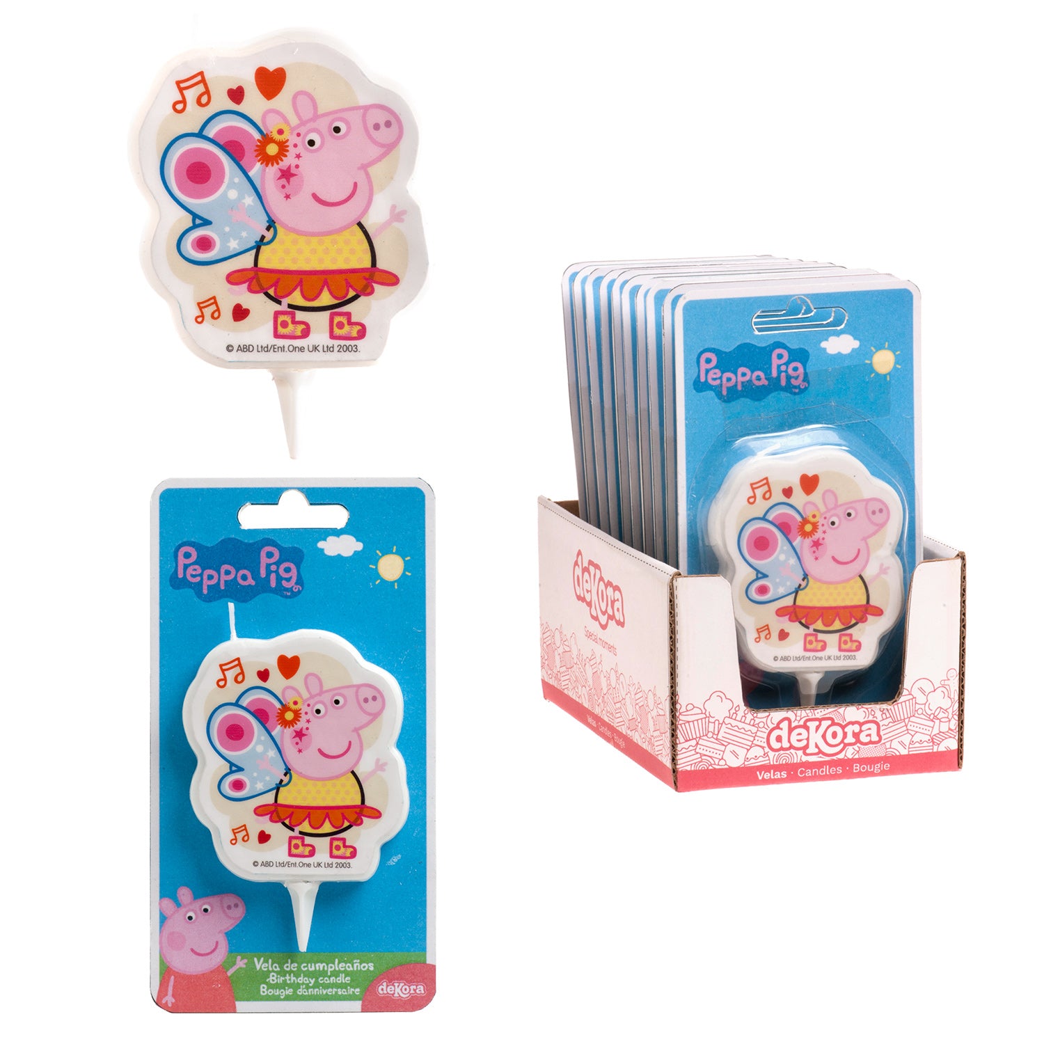 BOUGIE ANNIVERSAIRE 2D PEPPA PIG 7,5CM