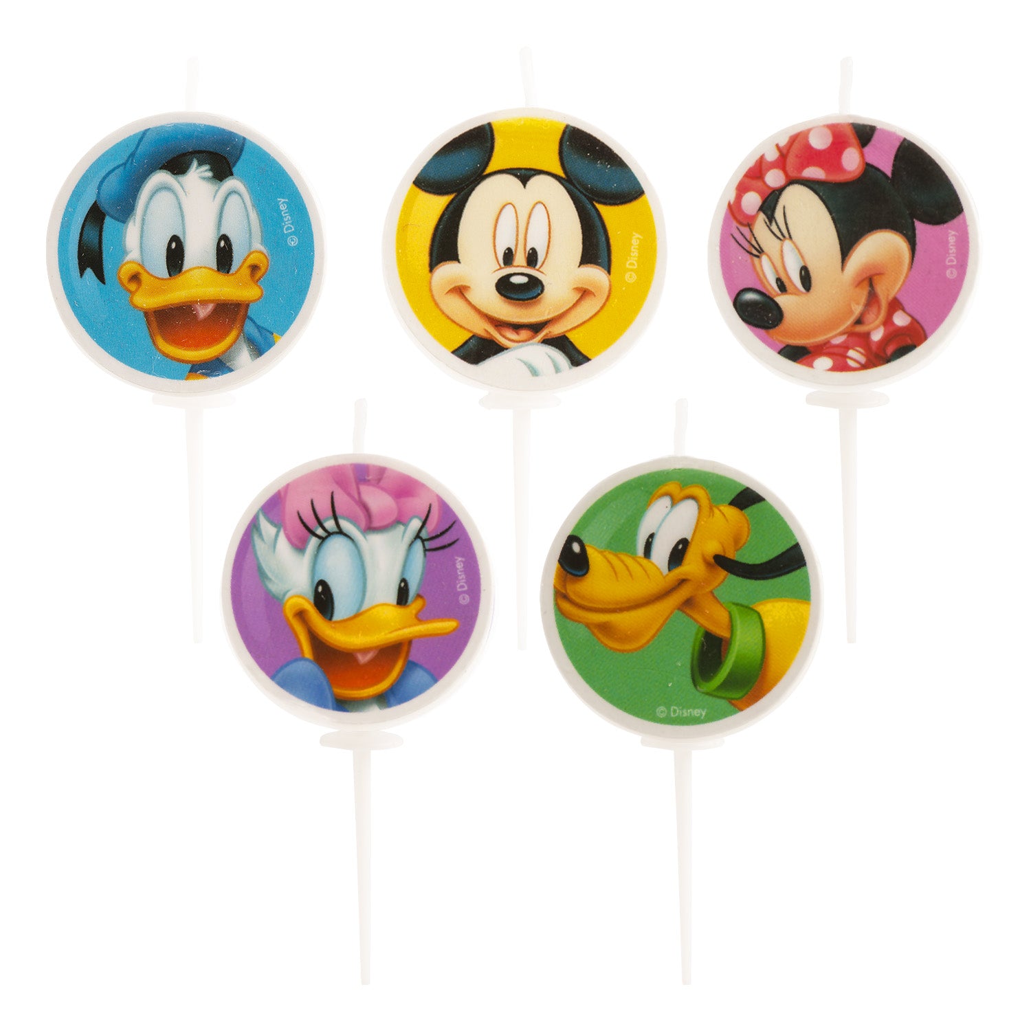 BOUGIES D'ANNIVERSAIRE MICKEY & FRIENDS Ø 3CM