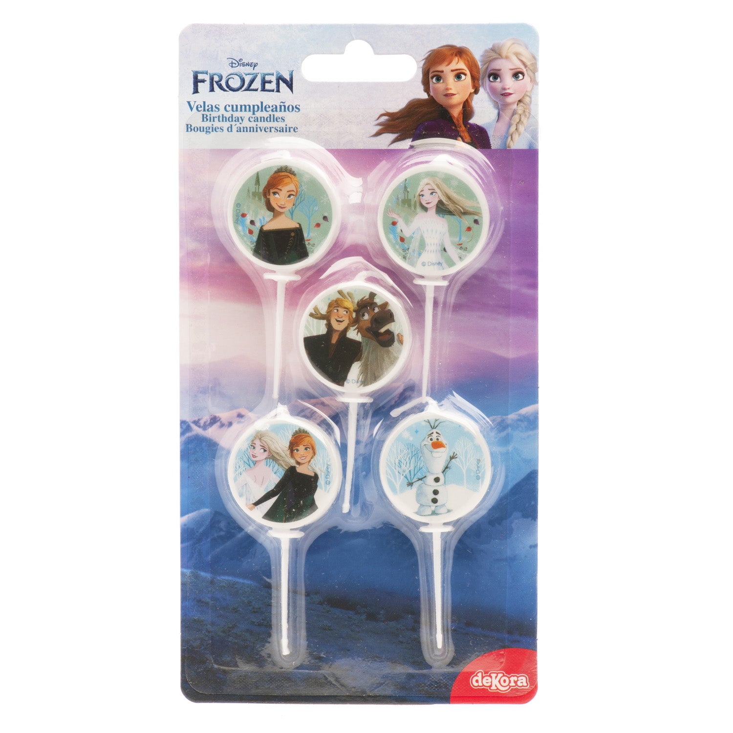 BOUGIES D'ANNIVERSAIRE FROZEN Ø 3CM