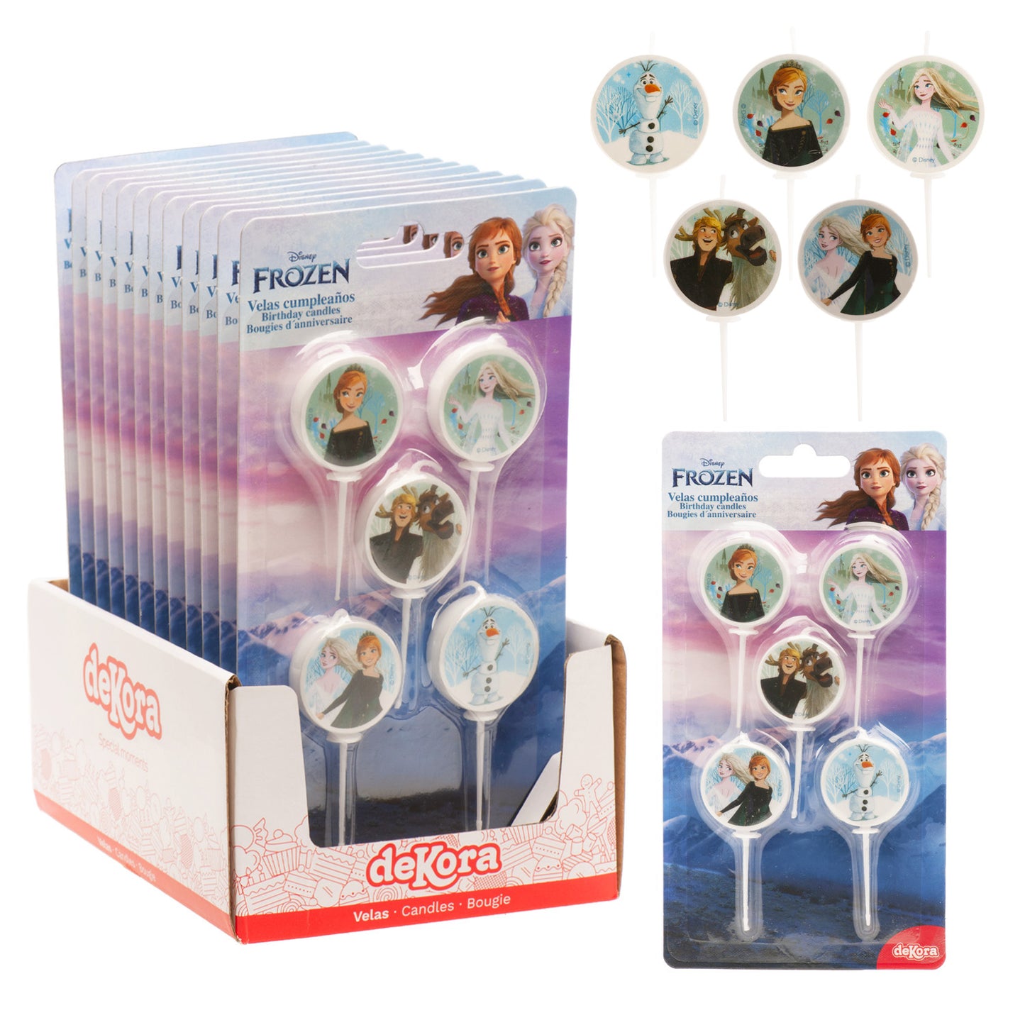 BOUGIES D'ANNIVERSAIRE FROZEN Ø 3CM