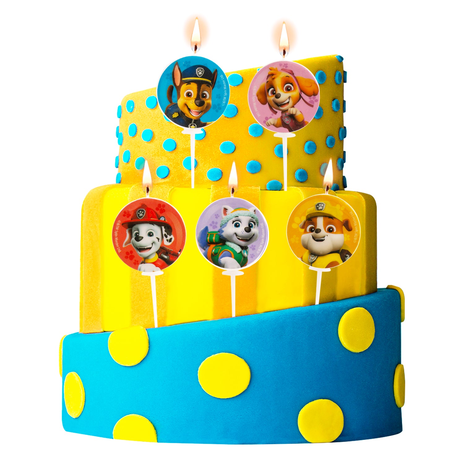 BOUGIES D'ANNIVERSAIRE PAT'PATROUILLE Ø 3CM