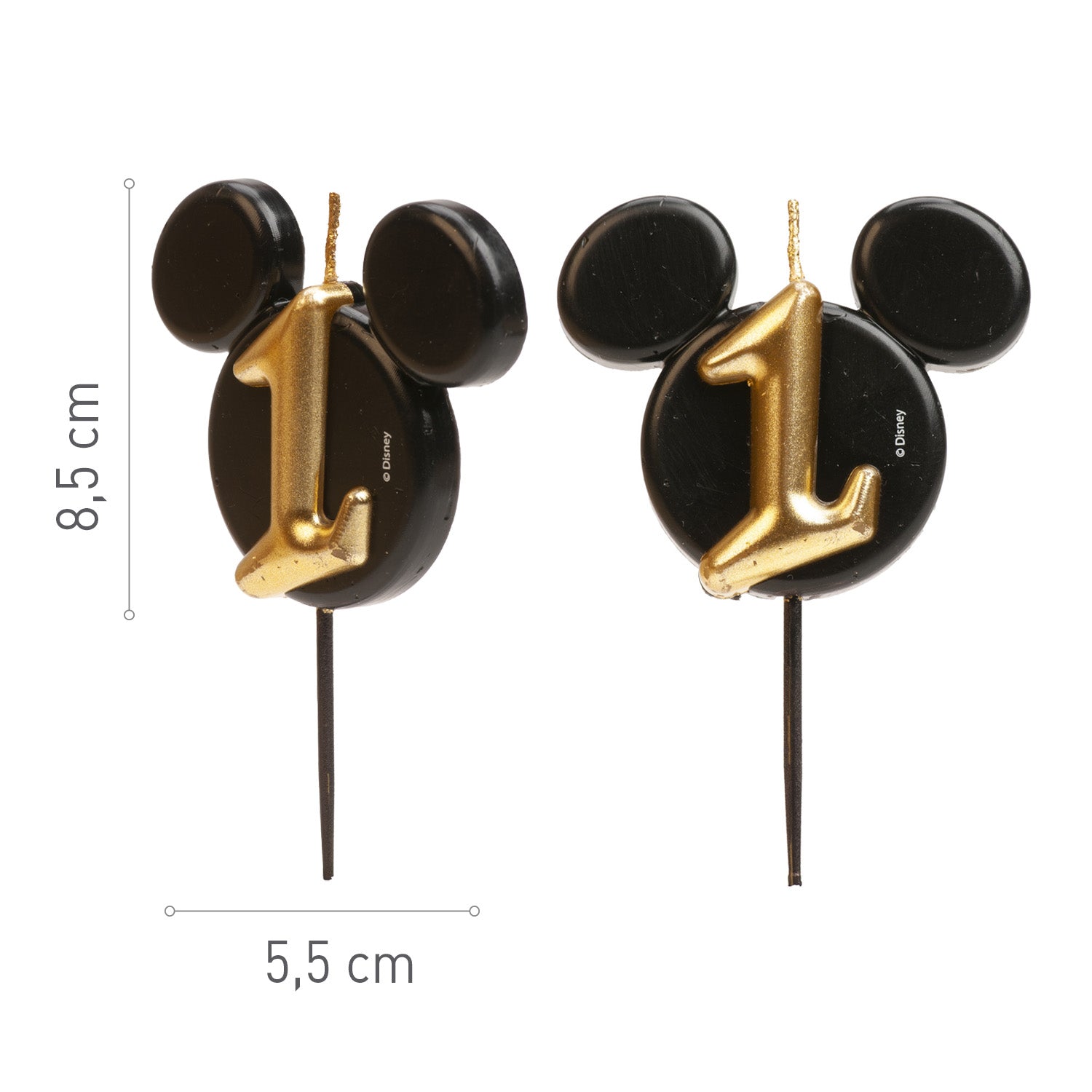 VELAS DE CUMPLEAÑOS OREJAS MICKEY MOUSE 8.5 CM | Nº1