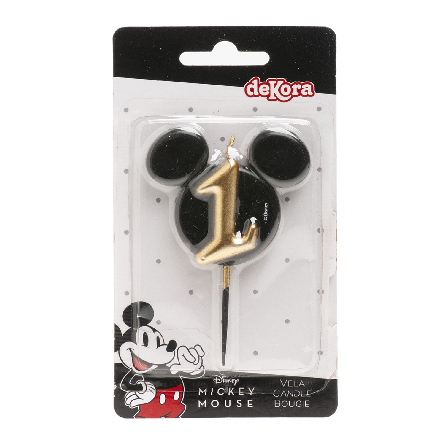 VELAS DE CUMPLEAÑOS OREJAS MICKEY MOUSE 8.5 CM | Nº1