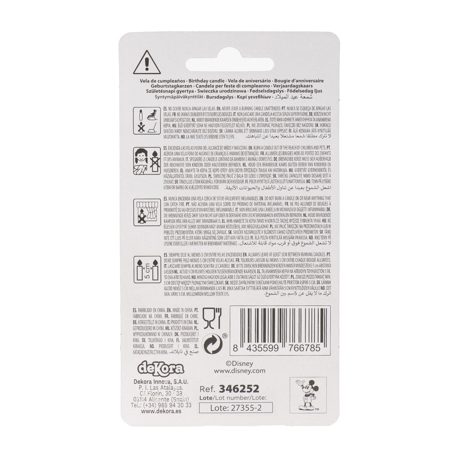 BOUGIES D'ANNIVERSAIRE OREILLES DE MICKEY MOUSE 8,5 CM | N°2