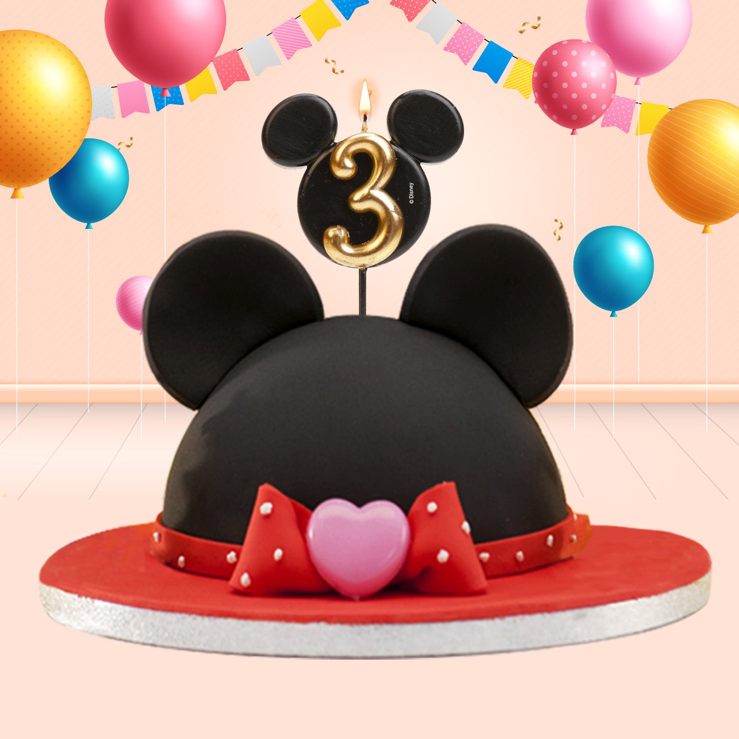 VELAS DE ANIVERSÁRIO ORELHAS DO MICKEY MOUSE 8,5 CM | Nº 3