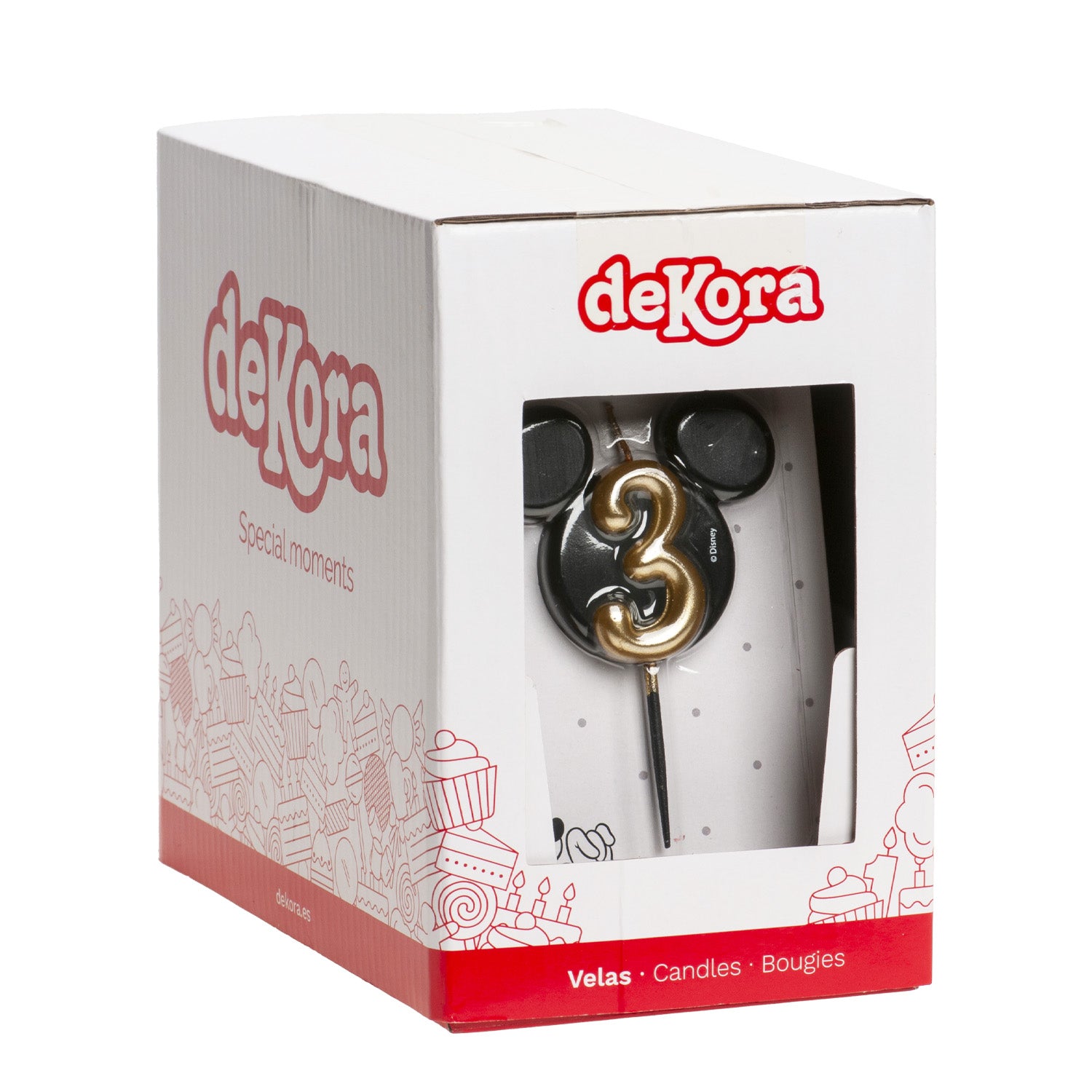 VELAS DE ANIVERSÁRIO ORELHAS DO MICKEY MOUSE 8,5 CM | Nº 3