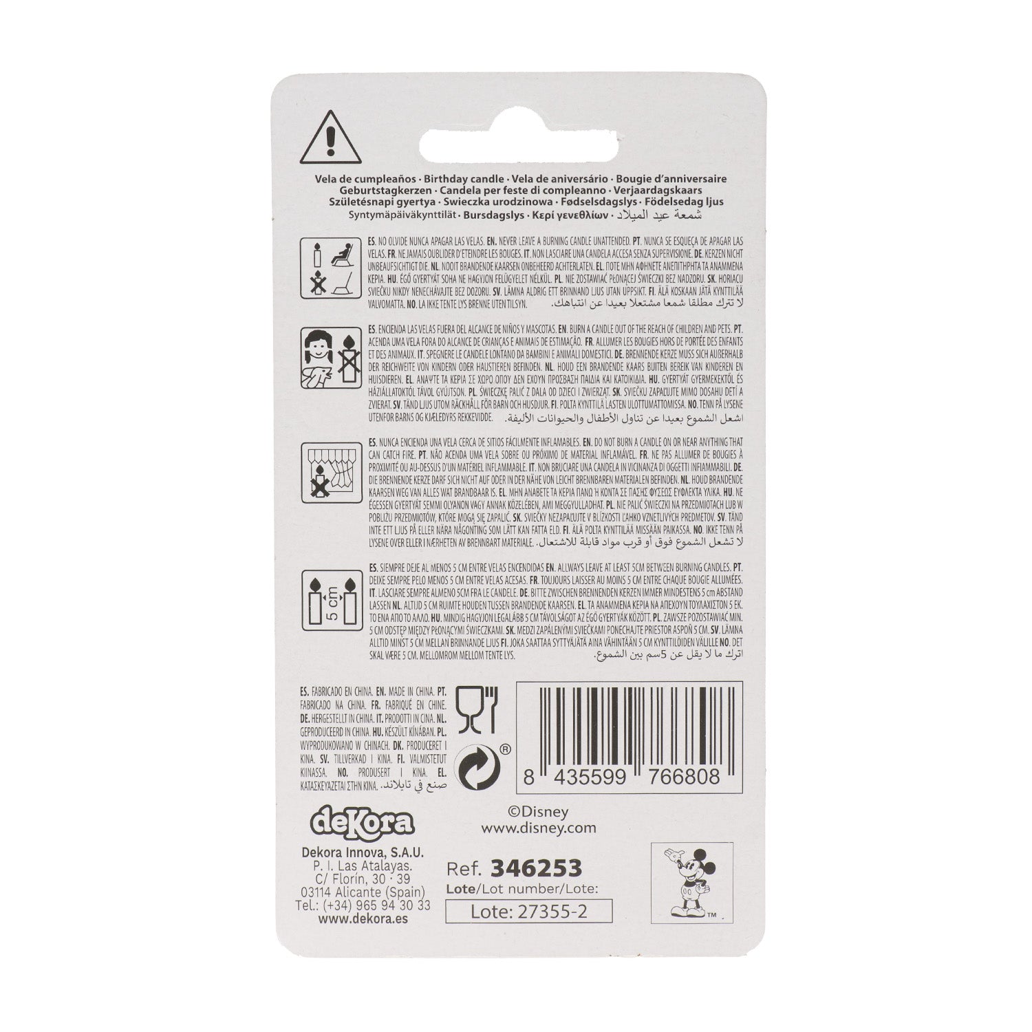 VELAS DE ANIVERSÁRIO ORELHAS DO MICKEY MOUSE 8,5 CM | Nº 3