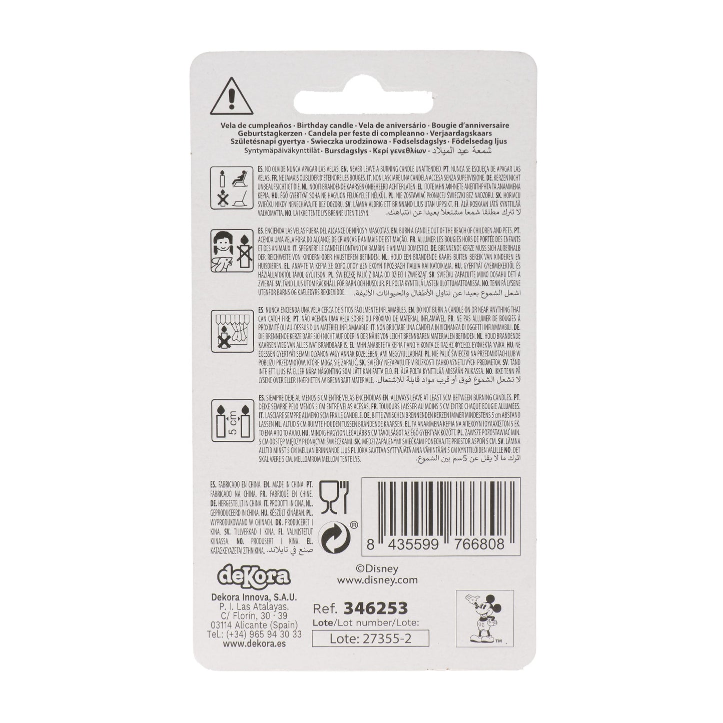 VELAS DE ANIVERSÁRIO ORELHAS DO MICKEY MOUSE 8,5 CM | Nº 3