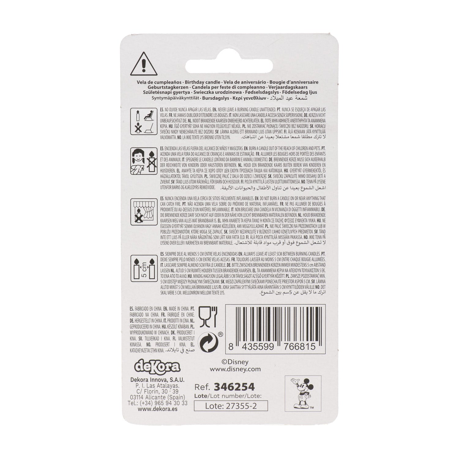 BOUGIES D'ANNIVERSAIRE OREILLES DE MICKEY MOUSE 8,5 CM | N°4