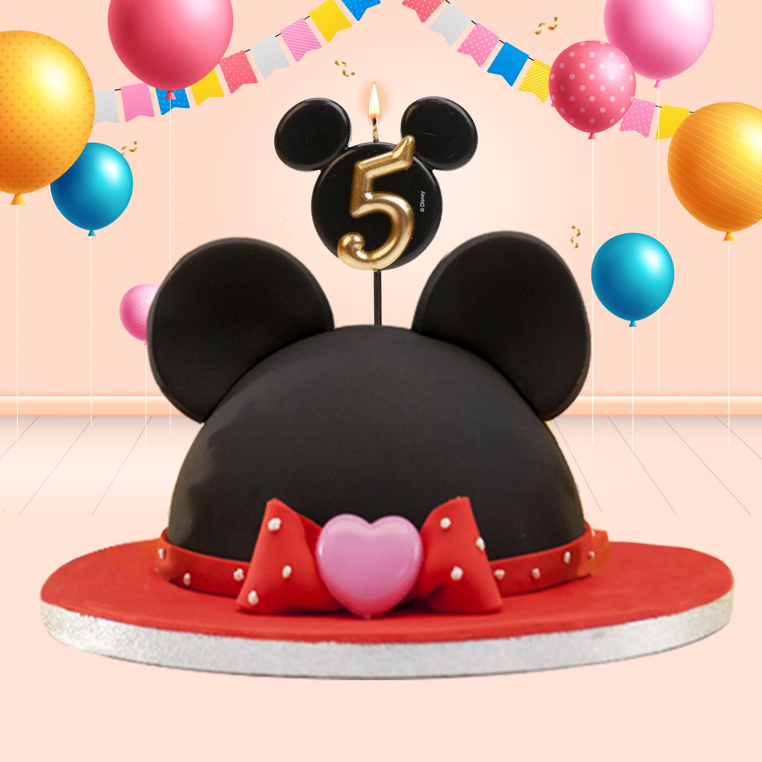 VELAS DE ANIVERSÁRIO ORELHAS DO MICKEY MOUSE 8,5 CM | Nº 5