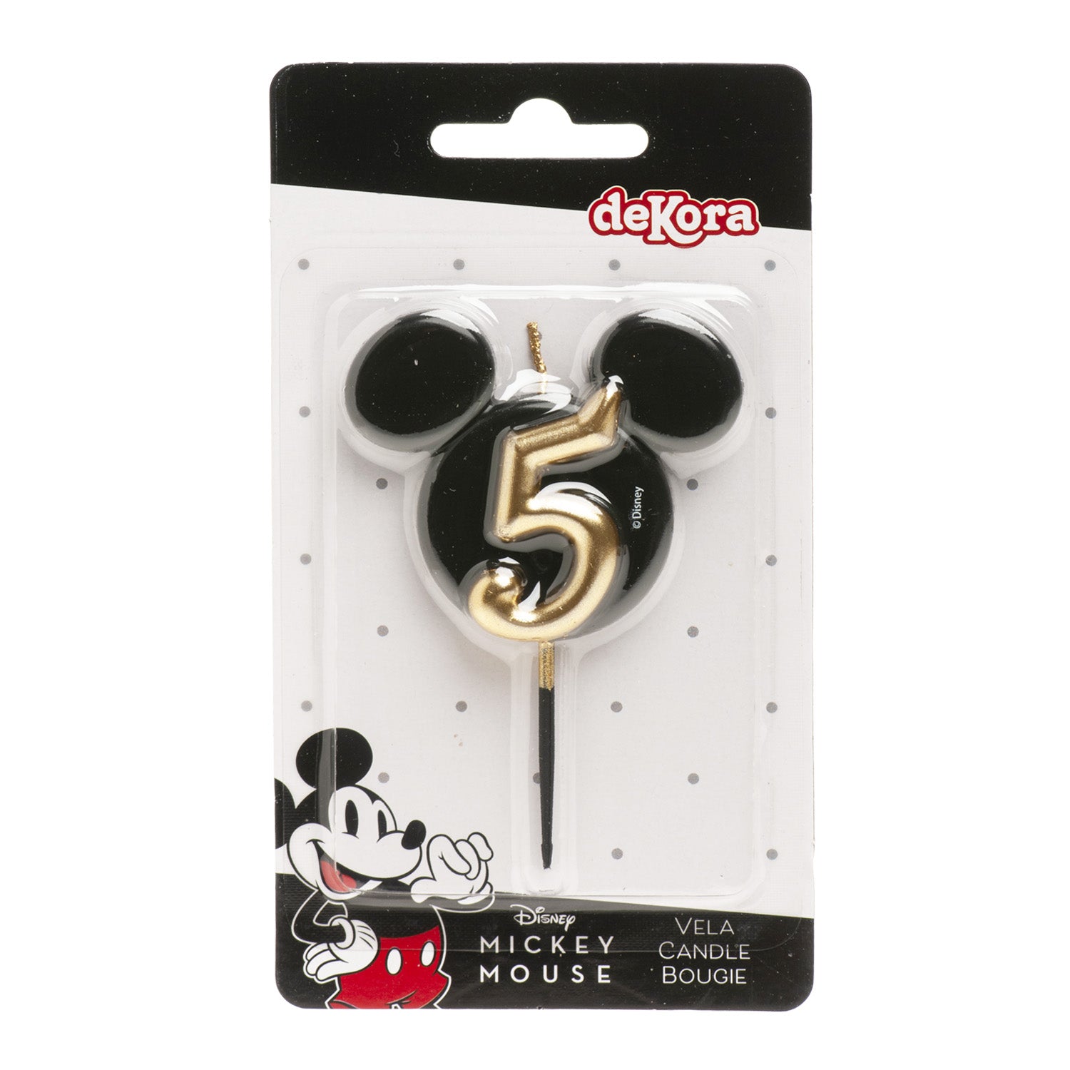 VELAS DE ANIVERSÁRIO ORELHAS DO MICKEY MOUSE 8,5 CM | Nº 5